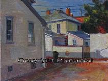 Ron Anderson's oil painting "Hoster Street & S. Lazelle Street"