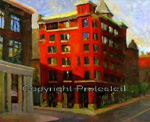 Ron Anderson's oil painting "3rd & Main Street"