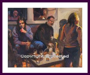 Ron Anderson's oil painting "The Party"