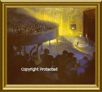 Ron Anderson's oil painting "Concert in Blue"